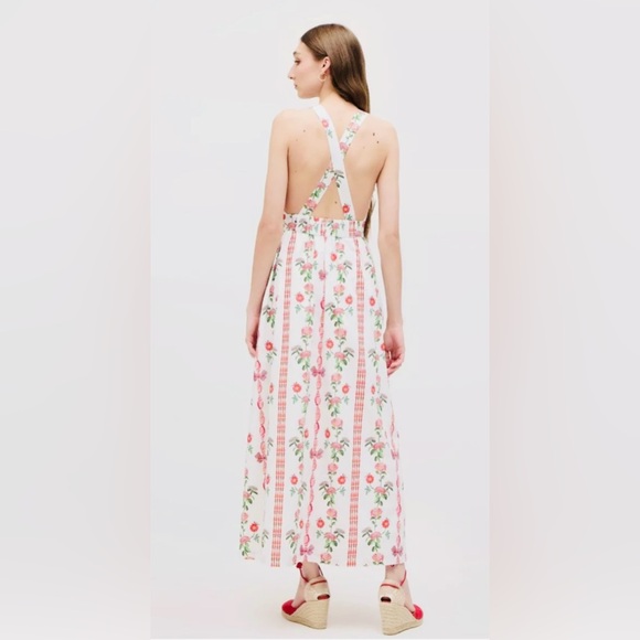 Hill House Home Addie Maxi Dress in Red Shell Vine Stripes. Size XS. EUC. - Picture 2 of 14